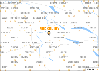 map of Borkowiny