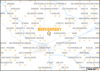 map of Borków Nowy