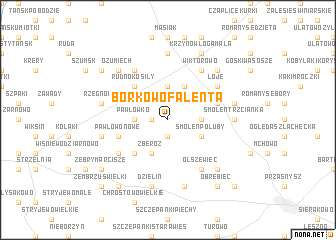 map of Borkowo Falenta