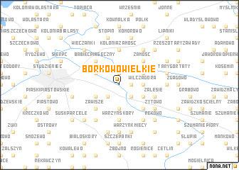 map of Borkowo Wielkie