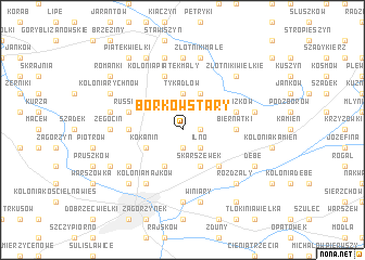 map of Borków Stary