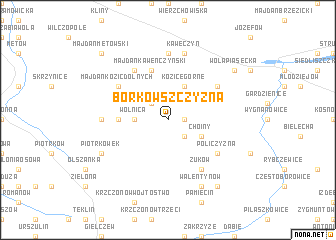 map of Borkowszczyzna