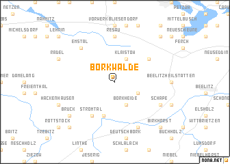 map of Borkwalde