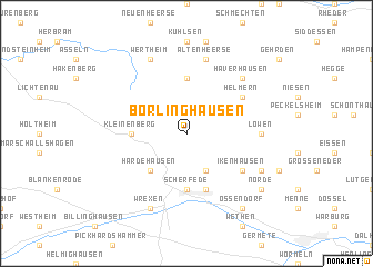 map of Borlinghausen