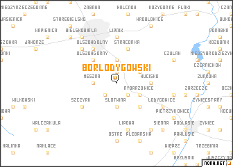 map of Bór Łodygowski