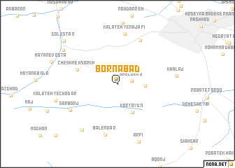 map of Bornābād