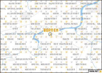 map of Bornem