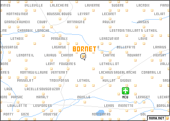 map of Bornet