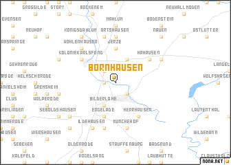 map of Bornhausen