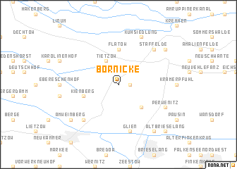 map of Börnicke