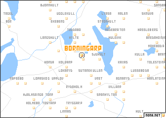map of Borningarp