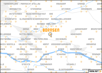 map of Börnsen