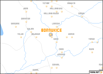 map of Bornukice