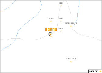 map of Bornu