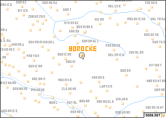 map of Borockë