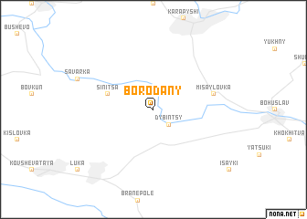 map of Borodany