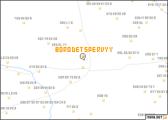 map of Borodets Pervyy