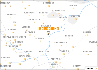 map of Borodinka