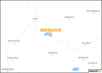 map of Borodinka