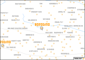 map of Borodino