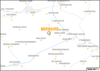 map of Borodino