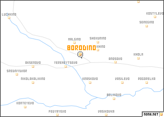 map of Borodino