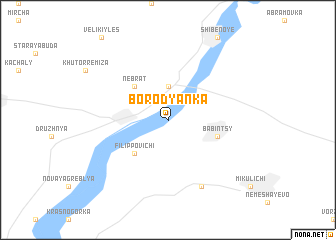 map of Borodyanka