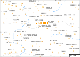 map of Borojevci