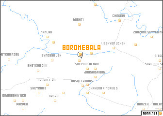 map of Borom-e Bālā