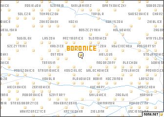 map of Boronice