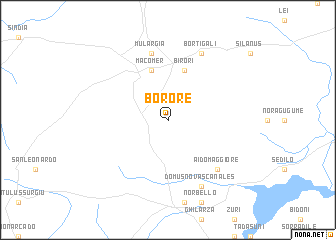 map of Borore