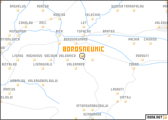 map of Boroşneu Mic