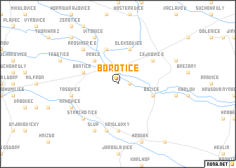 map of Borotice