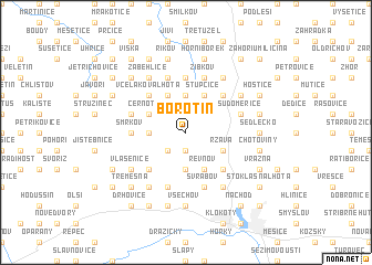 map of Borotín