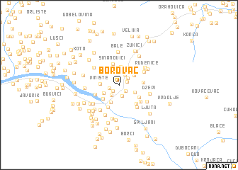 map of Borovac