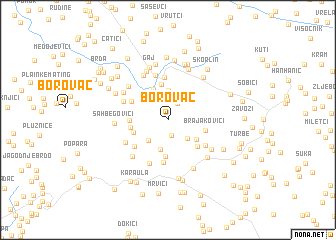 map of Borovac