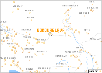 map of Borova Glava