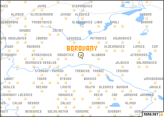 map of Borovany