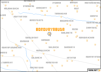 map of Borovaya Buda