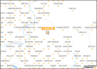 map of Borová