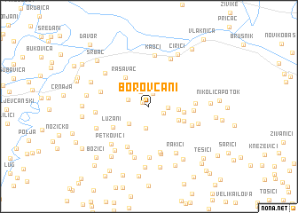 map of Borovčani