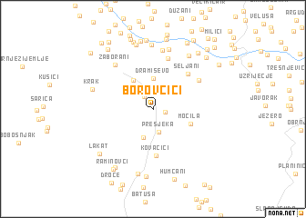 map of Borovčići