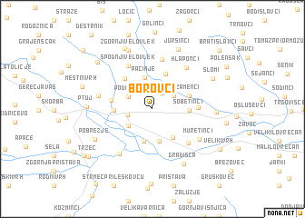 map of Borovci