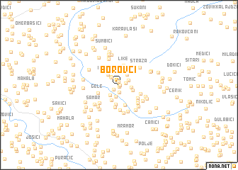 map of Borovći