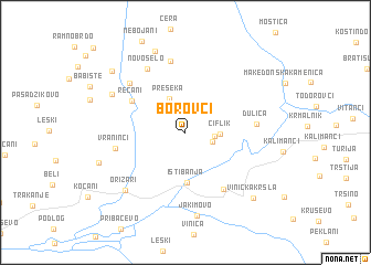 map of Borovci