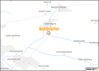 map of Borovenʼki