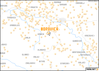 map of Borovica