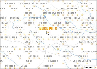 map of Borovník