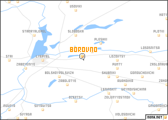 map of Borovno