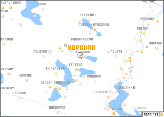 map of Borovno